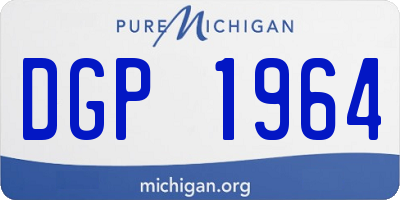 MI license plate DGP1964