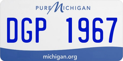 MI license plate DGP1967