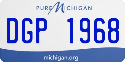 MI license plate DGP1968