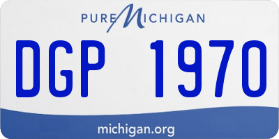MI license plate DGP1970