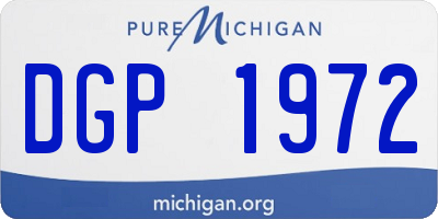 MI license plate DGP1972