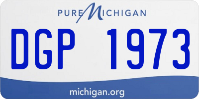 MI license plate DGP1973