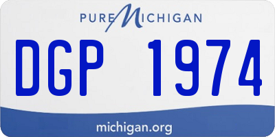 MI license plate DGP1974