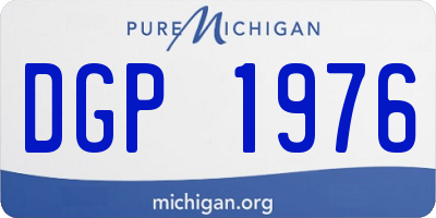 MI license plate DGP1976
