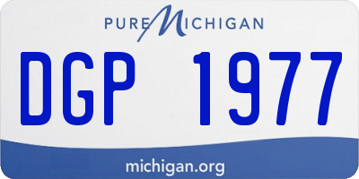 MI license plate DGP1977