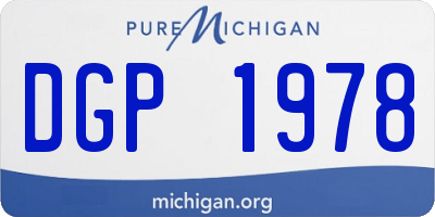 MI license plate DGP1978