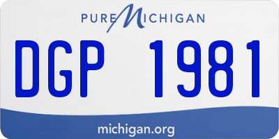 MI license plate DGP1981