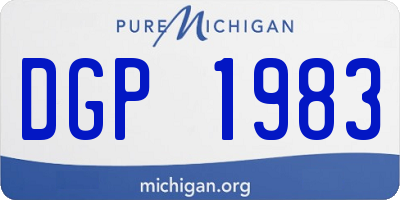 MI license plate DGP1983