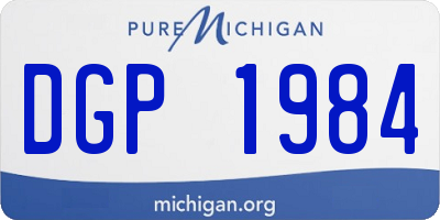 MI license plate DGP1984