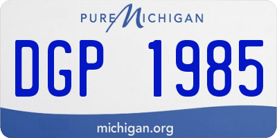 MI license plate DGP1985