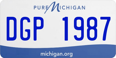 MI license plate DGP1987