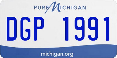 MI license plate DGP1991