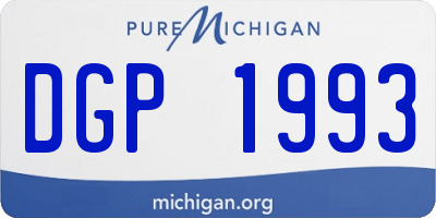 MI license plate DGP1993