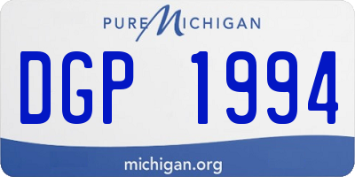 MI license plate DGP1994