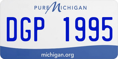 MI license plate DGP1995