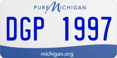 MI license plate DGP1997