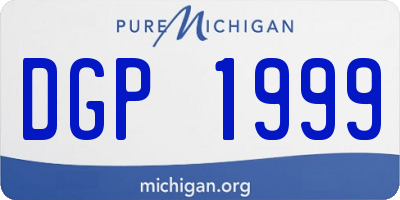 MI license plate DGP1999