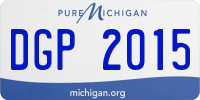 MI license plate DGP2015