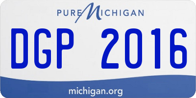 MI license plate DGP2016