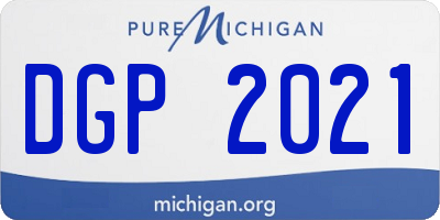 MI license plate DGP2021