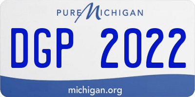 MI license plate DGP2022