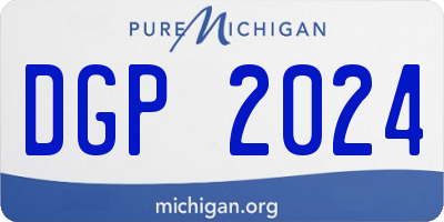 MI license plate DGP2024
