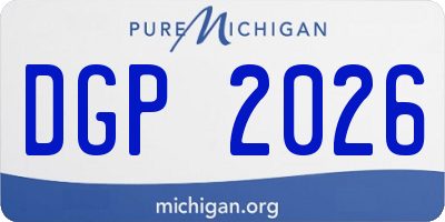 MI license plate DGP2026