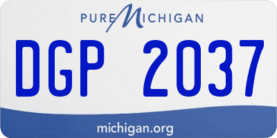 MI license plate DGP2037