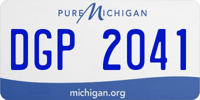 MI license plate DGP2041