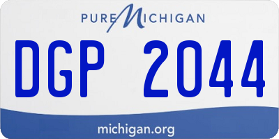 MI license plate DGP2044