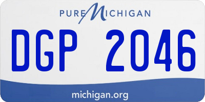 MI license plate DGP2046