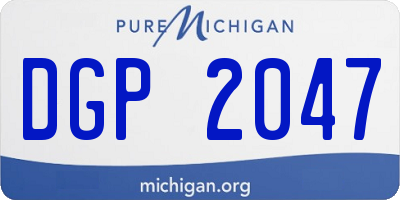 MI license plate DGP2047