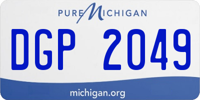 MI license plate DGP2049