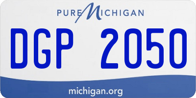 MI license plate DGP2050