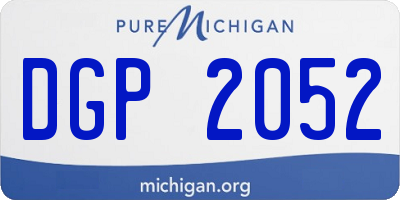 MI license plate DGP2052
