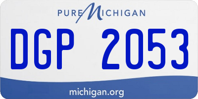 MI license plate DGP2053