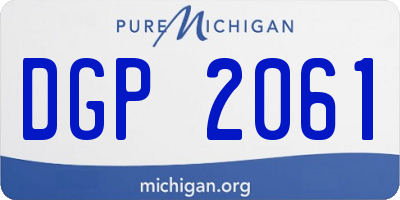 MI license plate DGP2061