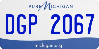 MI license plate DGP2067