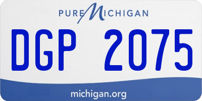MI license plate DGP2075