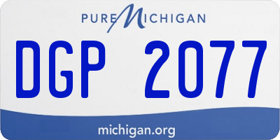 MI license plate DGP2077