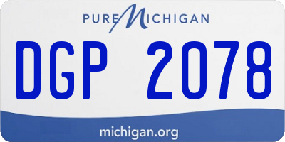 MI license plate DGP2078