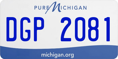 MI license plate DGP2081