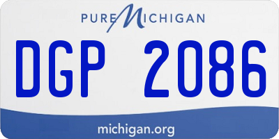 MI license plate DGP2086