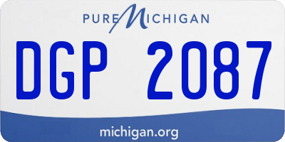 MI license plate DGP2087