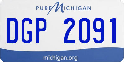 MI license plate DGP2091