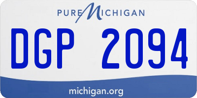 MI license plate DGP2094