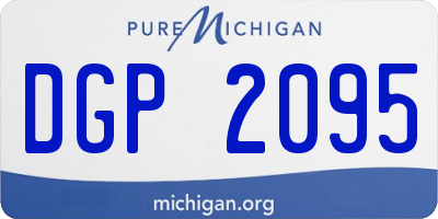 MI license plate DGP2095