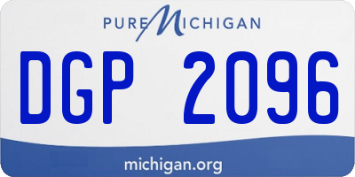 MI license plate DGP2096