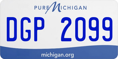 MI license plate DGP2099