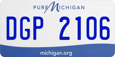 MI license plate DGP2106